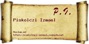 Piskolczi Izmael névjegykártya